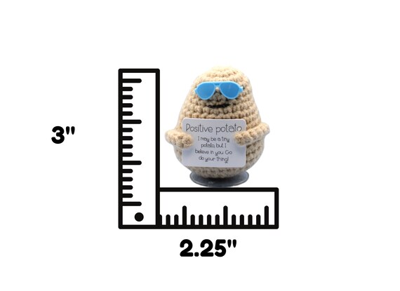 TFNCFZY Positive Crochet Potato Set - 4PCS Handmade Knitted Veggie Dolls With Encouraging Cards