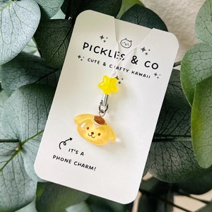 NEW!! cute phone charm, pompurri kawaii phone charm, cute phone charm, gift for bff, gift for her, phone accessory, kawaii phone case