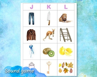SOUND GAME - Initial sound ⁕ I spy ⁕ Montessori material⁕ Language material⁕ Printable ⁕Phonemic awareness⁕ Alphabet activity⁕ Homeschool