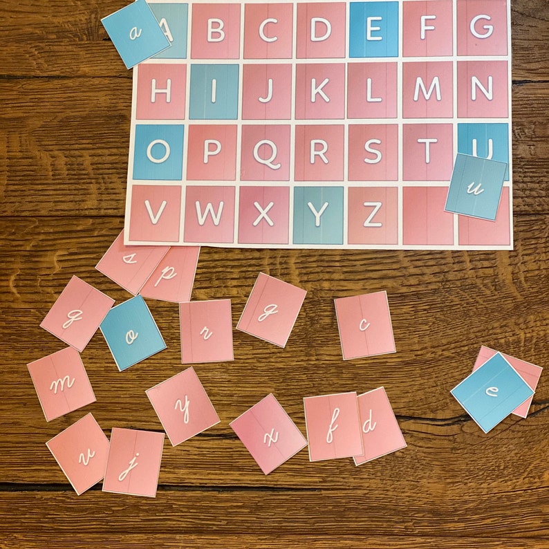 ABC GAME Alphabet Match Game Language Material Printable - Etsy