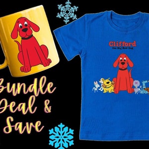 Clifford Red Dog Christmas Cool T Shirt, Graphic Hoodies, Crewneck, Christmas Gifts, Big Red Dog shirt, Christmas Shirt, coffee mug, kid cup