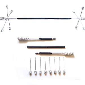 Collapsible Travel Dragon Staff with cushion grip, Ceramic wicks, Fire juggling staff, Fire dance travel stick, Flow art spinning props