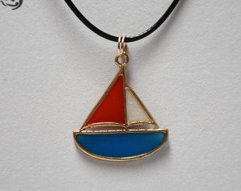 Paper Folding Ocean Love Sea Sailing Boat Necklaces Pendant Retro Moon Stars Jewelry