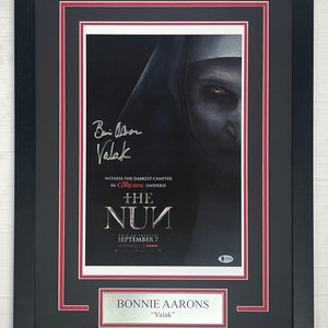 Bonnie Aarons Autograph Signed THE NUN 11x17 Movie Poster Framed Display