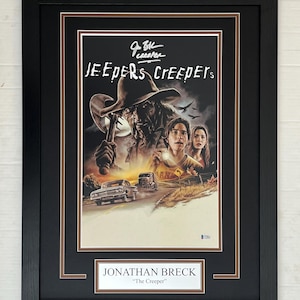 Jonathan Breck autograph signed JEEPERS CREEPERS 11x17 Movie Poster Framed Display