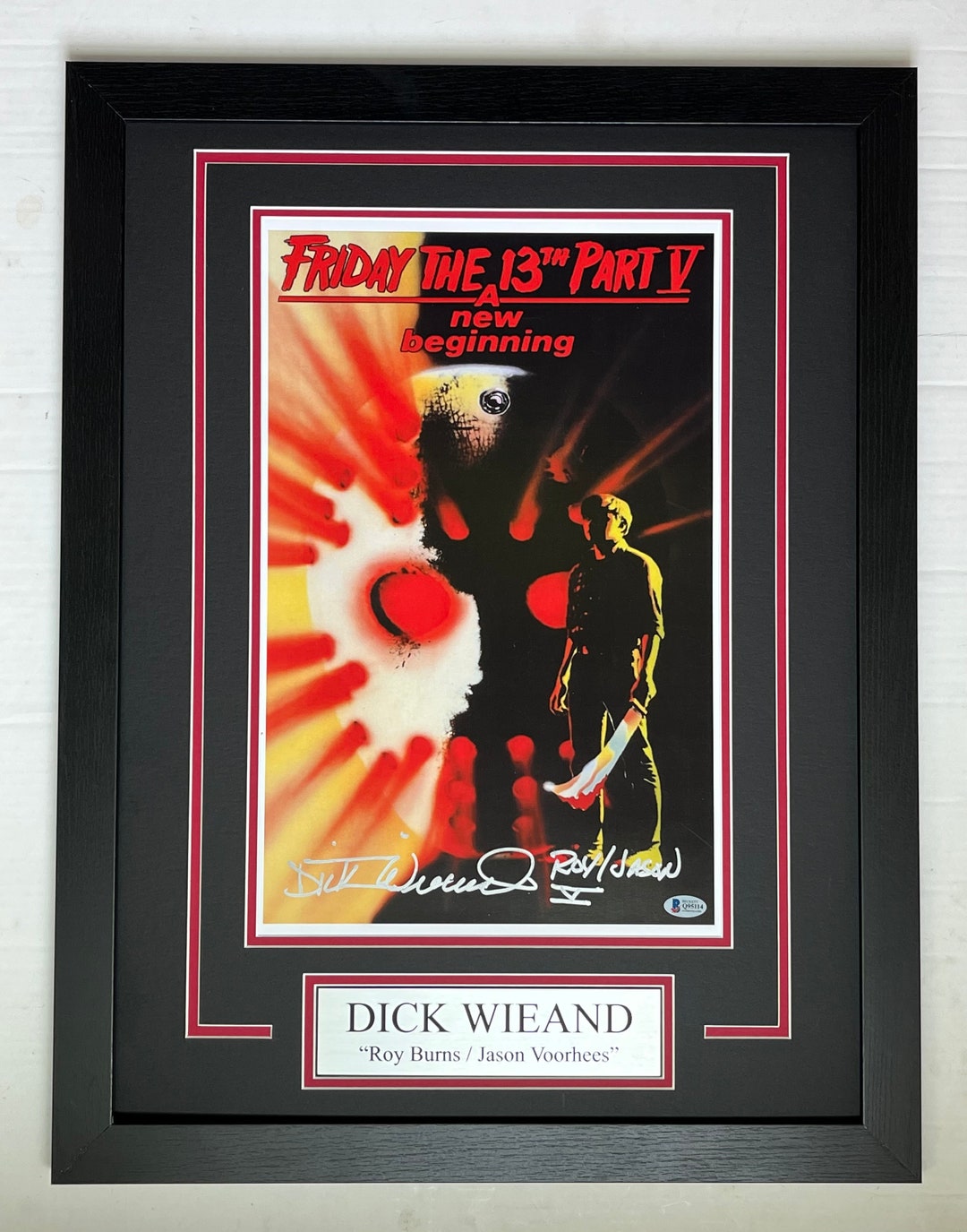 Dick Wieand Signed FRIDAY THE 13TH Part V 5 11x17 Movie Poster Framed ...