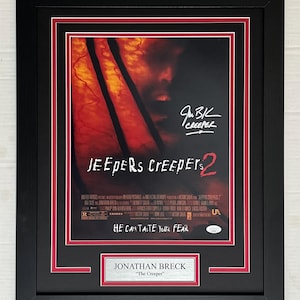 Jonathan Breck autograph signed JEEPERS CREEPERS 11x14 Movie Poster Framed Display