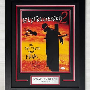 Jonathan Breck autograph signed JEEPERS CREEPERS 11x14 Movie Poster Framed Display