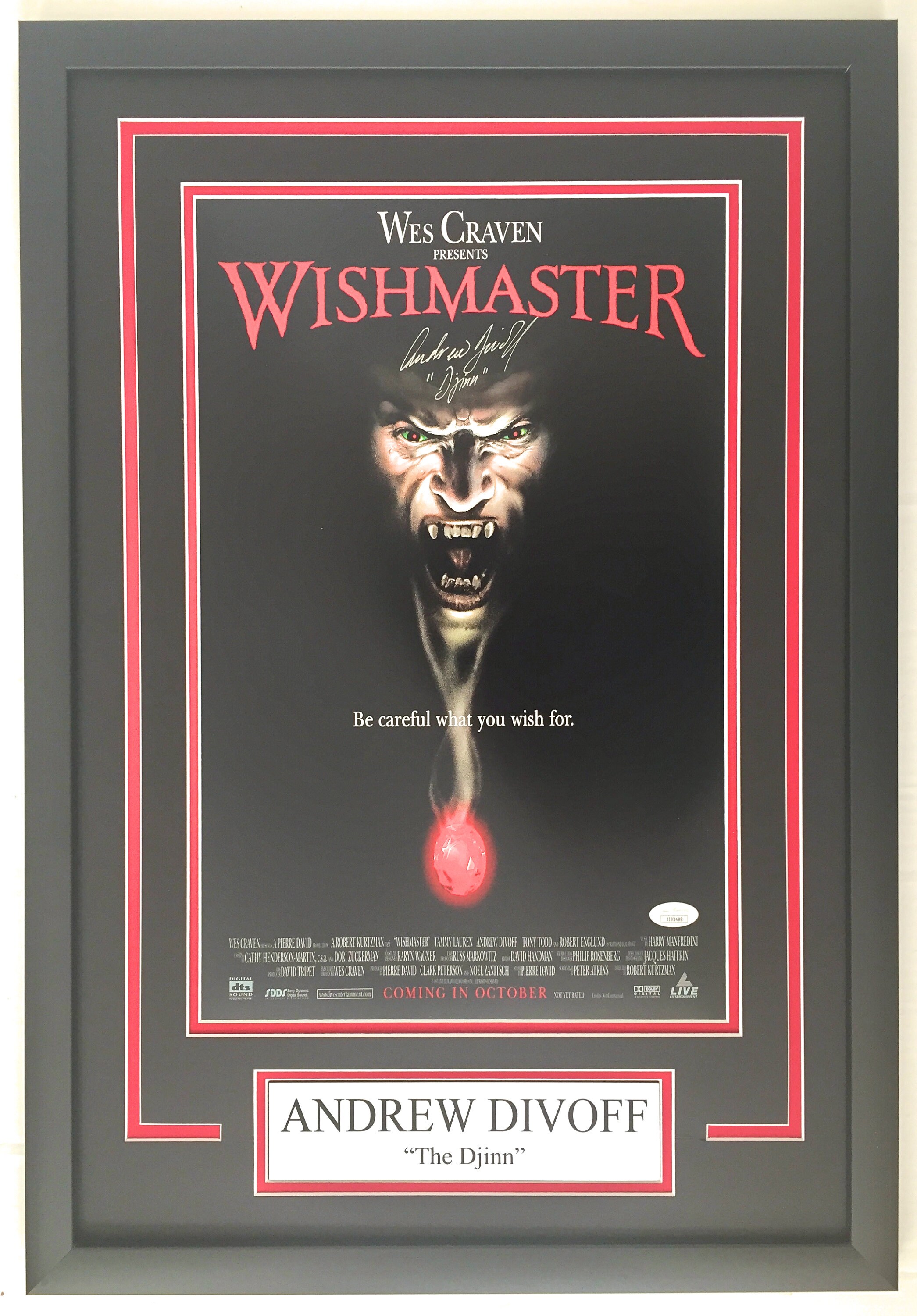 Andrew Divoff Autograph Signed WISHMASTER 11x17 Movie Poster | Etsy