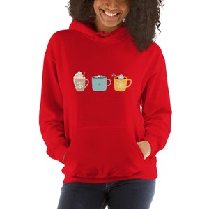 Hot Coco Red Unisex Felpa con cappuccio calda e accogliente