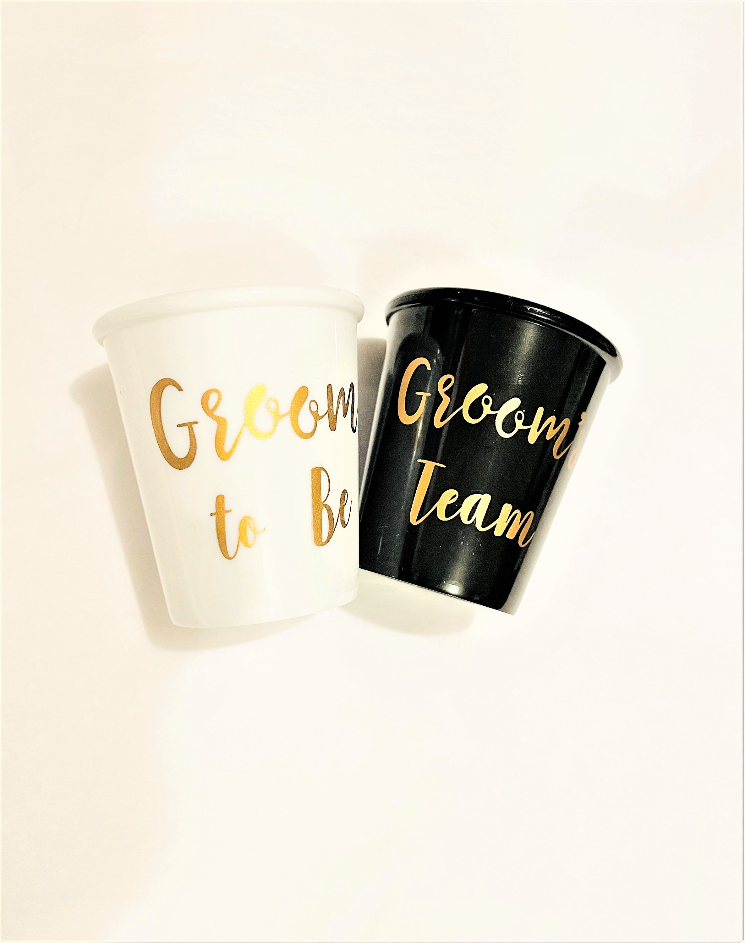 Bridal Plastic Cups Beads Bridal Shot Glass Team Bride and Bride Shot