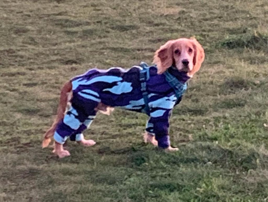 Urban Camouflage polar fleece waterproof dog onesie with zip Etsy