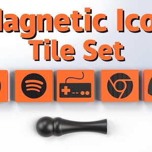 PC Audio Mixer Magnetic Tile Set | Magnetic Icons | Volume Controller | Deej