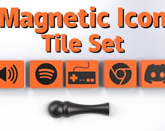 Juego de iconos magnéticos para mezclador de audio de PC / Iconos magnéticos / Controlador de volumen / Deej