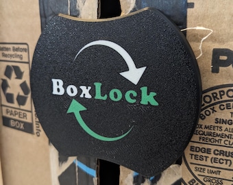 BoxLock: Organizador de cajas de cartón - Girar para cerrar