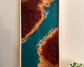 Resin wave wall artwork