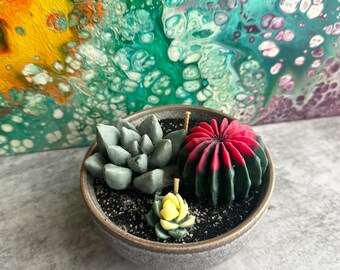 Succulent candles