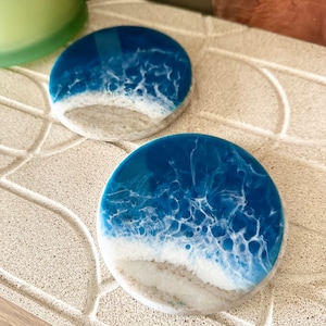Marble Wave Coasters