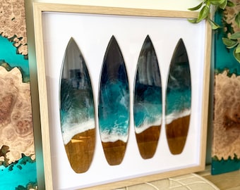 Resin surfboard wall art