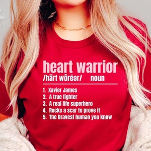 Personalized Heart Warrior Shirt  Heart Warrior  CHD  Surgery Gift  Open Heart Surgery Gift  CHD Awareness  CHD Shirt | Custom Shirt