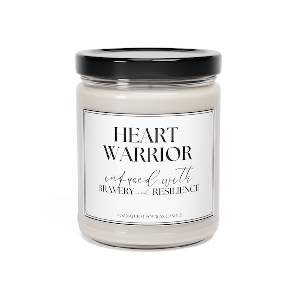 Heart Warrior Candle  Infused With Bravery + Resilience  9 oz Soy Wax Candle