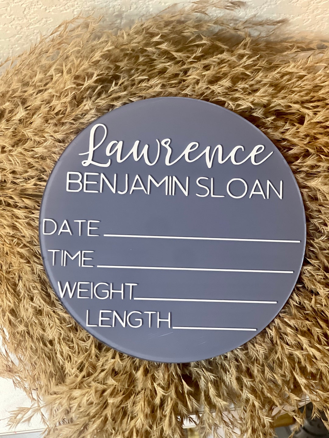 Personalized Acrylic Birth Announcement Sign Newborn Baby Name Plaque ...