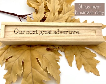 Gift For Husband Pregnancy Announcement Idea Custom Engraved Box Surprise Announcement For Family For Friends Pregnancy Test Keepsake Gift