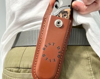 Engraved Leather Knife Case Knife Sheath Custom Pocket Knife Leather Holster Fabric Sheath Knife Pouch Personalized Knife Holder Belt Knife