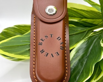 Customizable Leather Pocket Knife Sheath Leather Knife Case Fabric Holder Knife Pouch Knife Holster Belt Knife Leather Holster Utility Knife