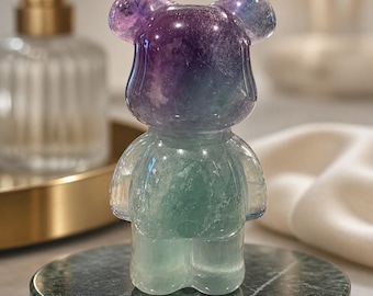 Stunning FLUORITE Bear Carving / Fluorite /Fluorite Tower/ Fluorite Sphere