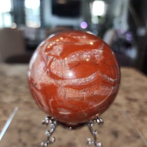 AAA Large Red Jasper Sphere / Red Jasper / Chakra / Chakra Stones / Crystal Sphere / Root Chakra Stones / Red Crystals / Red Jasper