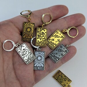 Orecchini con carte dei tarocchi celestiali mix & match - Oro - Argento