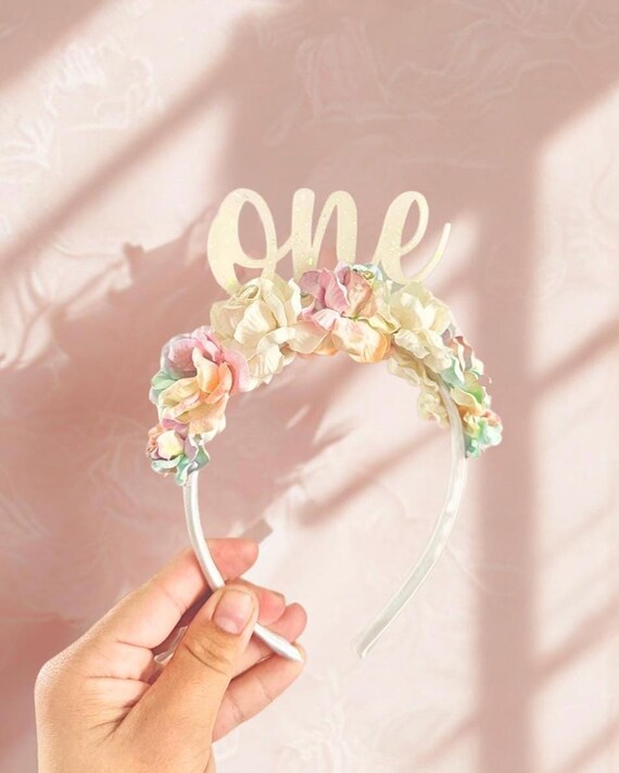 Bandeau D'anniversaire Personnalisu00e9, Bandeau D'anniversaire Arc-en-ciel, Serre-tu00eate Smash Pour Gu00e2teau, Bandeau D'anniversaire Fleur, Bandeau Couronne D'anniversaire, Premier Anniversaire - France