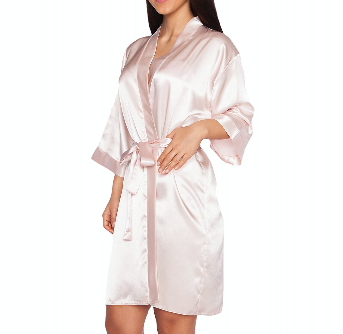 plum silk robe