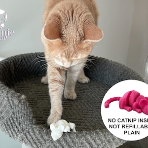 Mouse Cat Toy PLAIN //No Catnip Inside//Not Refillable// Articulated and Interactive toy