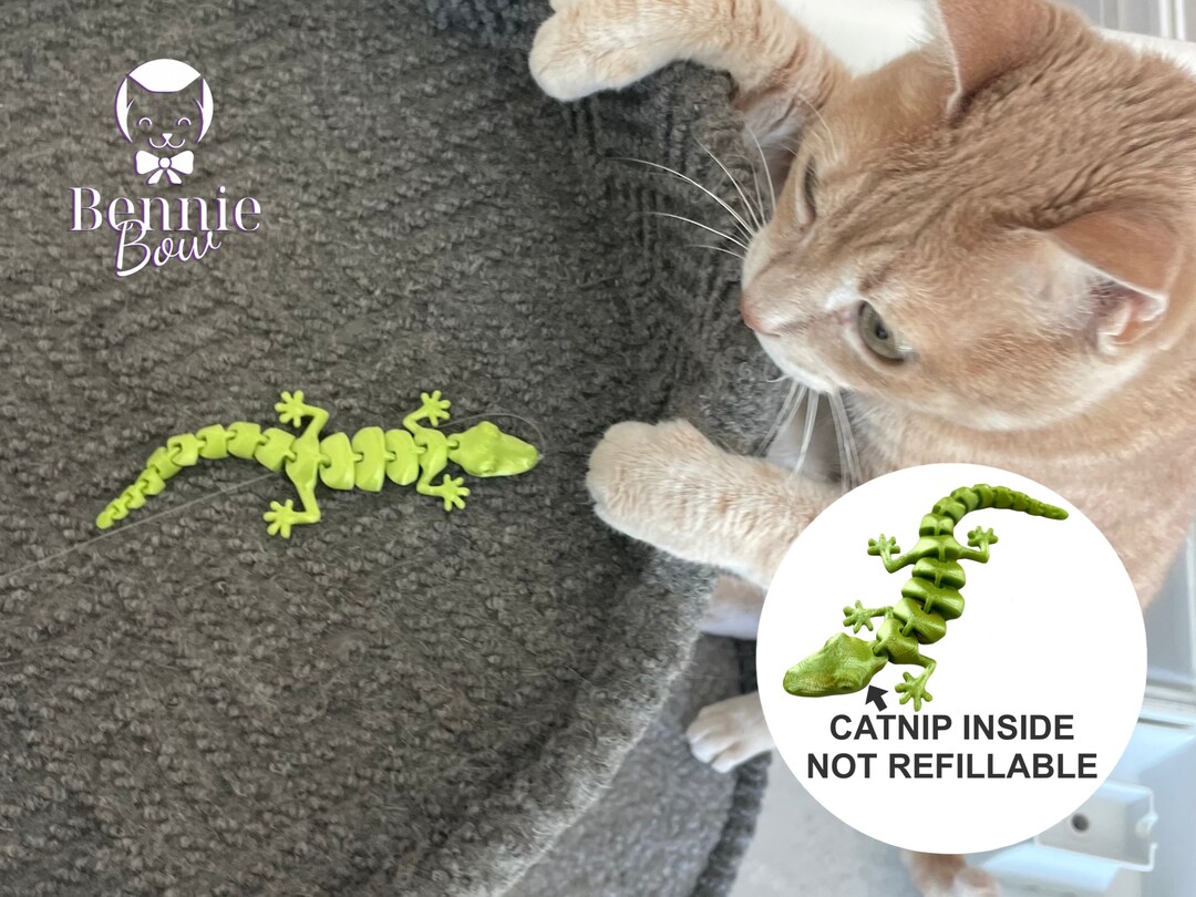 Lizard Cat Toy WITH CATNIP //not Refillable// Articulated and