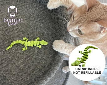 Lizard Cat Toy WITH CATNIP //Not Refillable// Articulated and Interactive toy