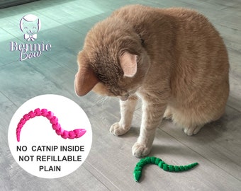 Schlange Katzenspielzeug PLAIN // Keine Katzenminze innen // Nicht nachfüllbar // Gelenkiges und interaktives Spielzeug