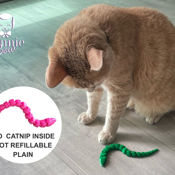 Snake Cat Toy PLAIN //No Catnip Inside //Not Refillable// Articulated and Interactive toy
