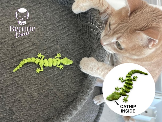 Lizard Toy CATNIP FILLED. Not Refillable Cat Toy. Articulated and