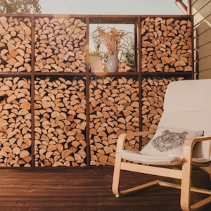 GrillSymbol Corten Steel Firewood Rack WALL