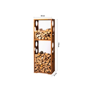GrillSymbol Corten Steel Firewood Rack WoodStock – L