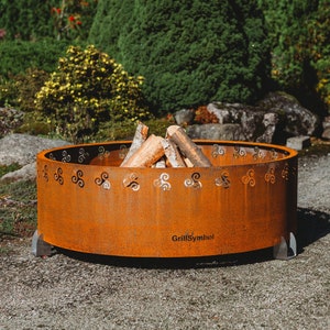 GrillSymbol Cor-Ten Steel Fire Pit Legend-XL