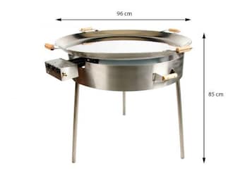 GrillSymbol Paella Ensemble de cuisson PRO-960 inox