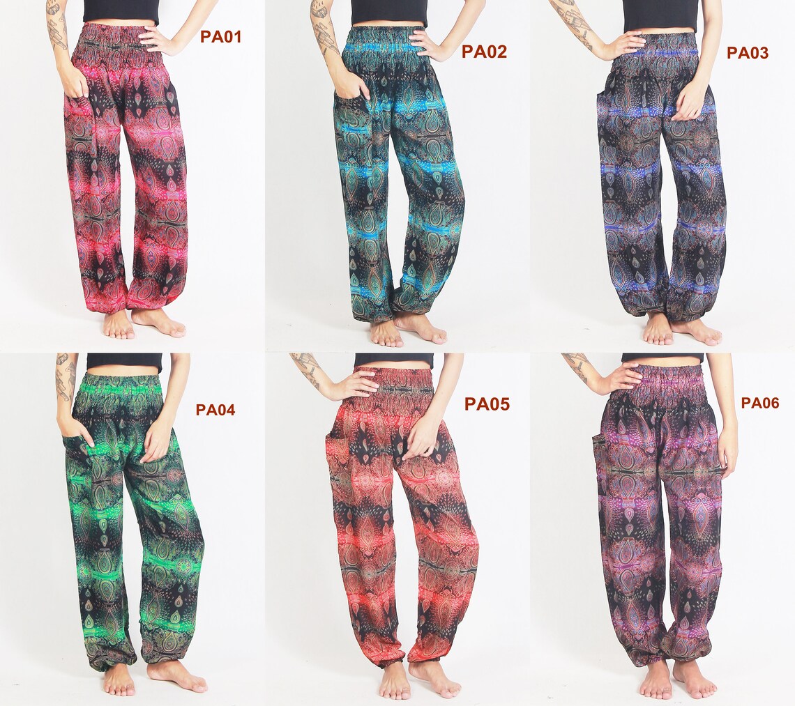 Yoga Pants Harem Pants Woman Boho Pants Bohemian Yoga Etsy