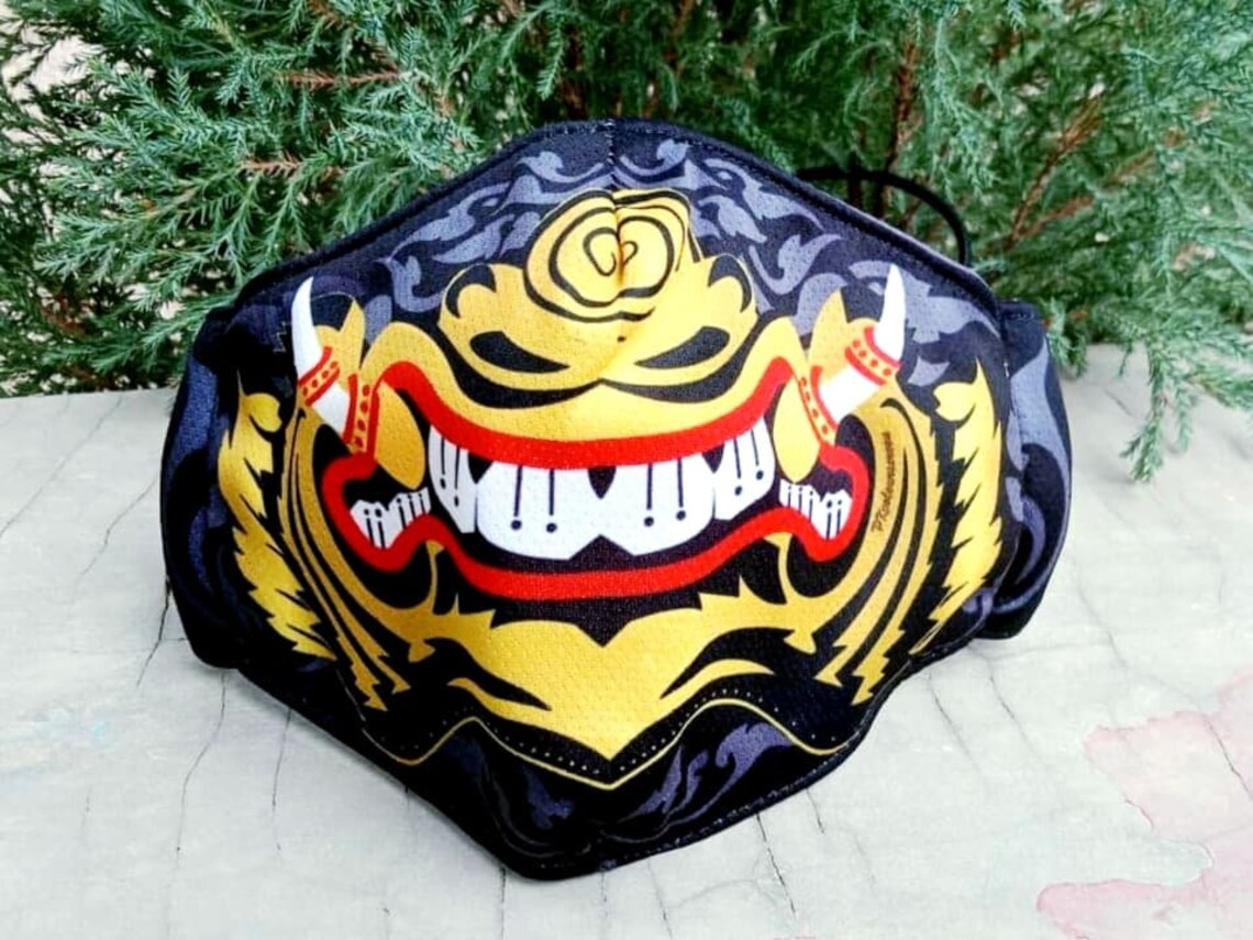 Thai facemask YakThai facemask Hanuman FacemaskThai Giant Etsy
