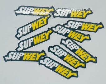 Funny Supwey Stickers: Custom Vinyl Decal for Water Bottle, Car, Toolbox