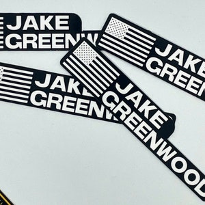 Custom Flag Name Vinyl Sticker: Personalized Decal for Cars, Trucks, Toolbox
