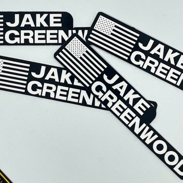 Custom Flag Name Vinyl Sticker: Personalized Decal for Cars, Trucks, Toolbox
