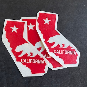 California Bear Vinyl Sticker: State Travel Decal